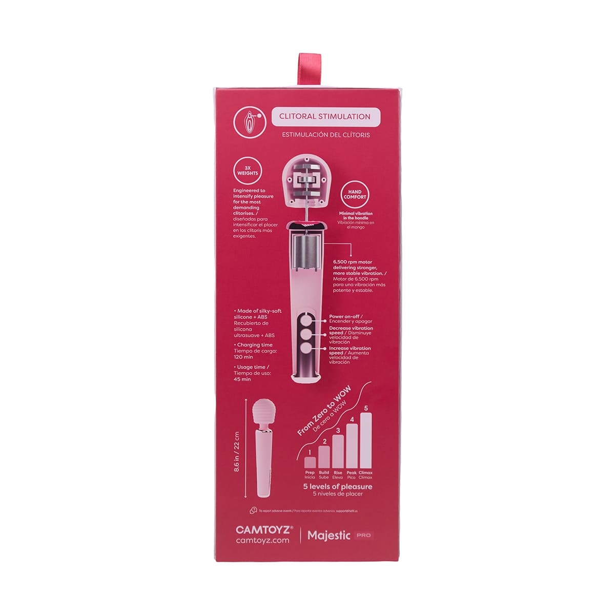 Intense vibrador Wand con App Camtoyz