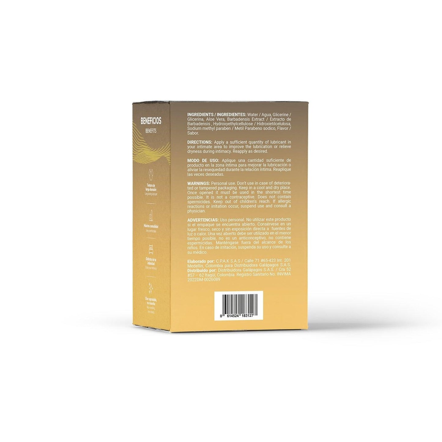Lubricante Caliente Saborizado Crema de Whisky 30 ml