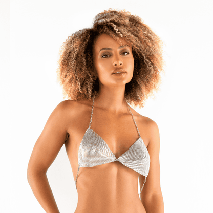 Top Zara Plateado