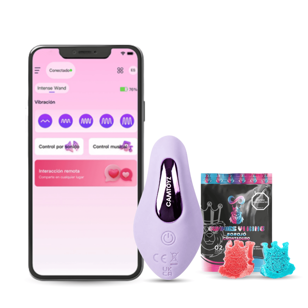 Combo Placer Secreto | Panty Vibrador App + Gomas Viking