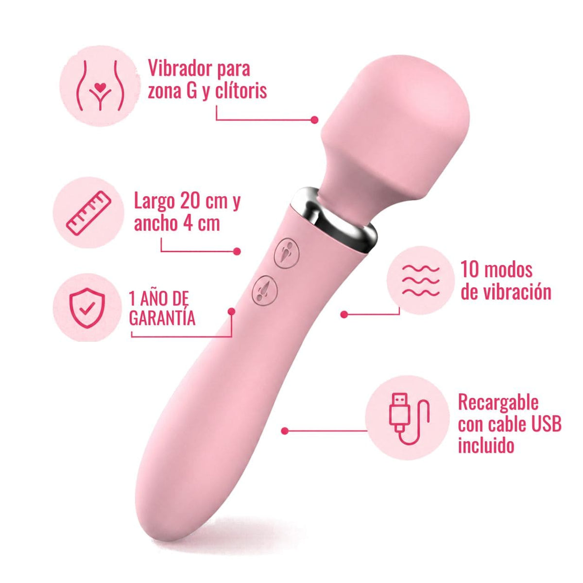 COMBO 3 EN 1: VIBRADOR DOBLE PUNTA + SUCCIONADOR