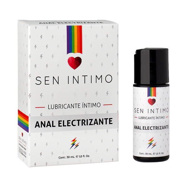 Lubricante íntimo anal electrizante de la marca Sen Íntimo, accesorio para experiencias sensoriales y placenteras.