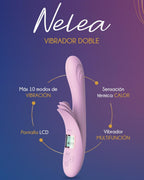 Vibrador doble con forma de conejo de la marca Juguito de Calzón, diseñado para estimulación dual y placer intenso.