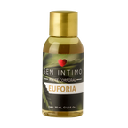 Aceite Euforia X de Sen íntimo, frasco de 30 ml, con gotas transparentes en envase de plástico.