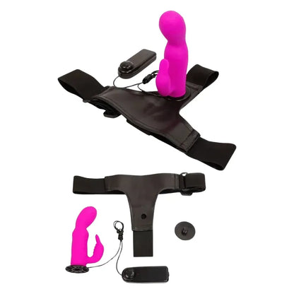 Arnés con Vibración ULTRA Doble Estimulación + Control