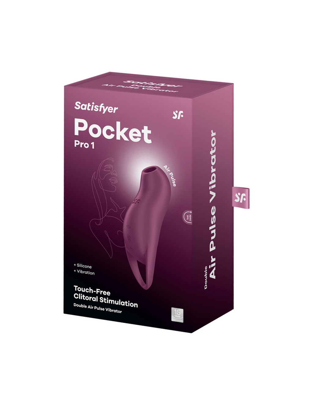 Imagen del Satisfyer Pocket Pro 1 de Juguito de Calzón, pequeño dispositivo de masaje con diseño compacto y moderno.