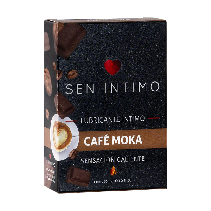 Lubricante íntimo caliente Café Moka Sen Íntimo en frasco de 30 ml, lubricante para uso personal y sensual.