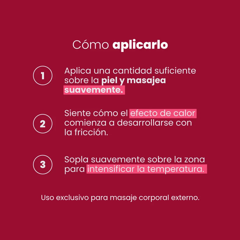 Aceite Sensual para Masajes Efecto Calor 45ml – Sen Íntimo