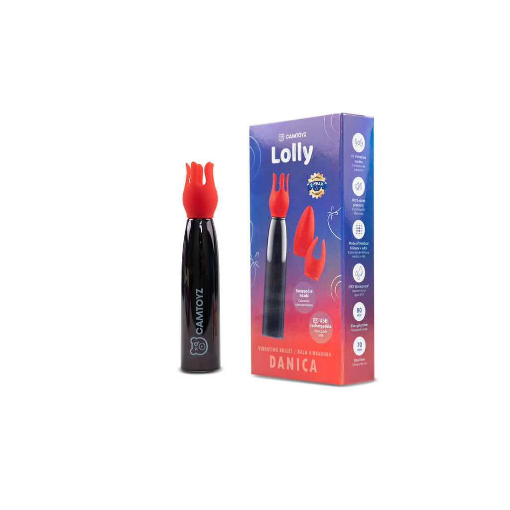 Bala vibradora Danica de la marca Camtoyz, pequeña y discreta con diseño liso y superficie suave para estimulación.