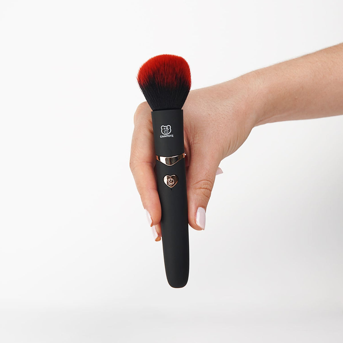 Brocha vibrador Blushy de Distrisex, vibrador con diseño suave y ergonómico visible en la imagen.