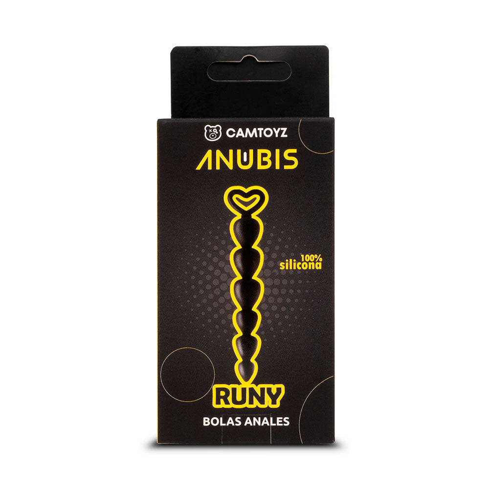 Bolas anales Camtoyz Runy de silicona suave con diseño ergonómico para uso íntimo y comodidad.