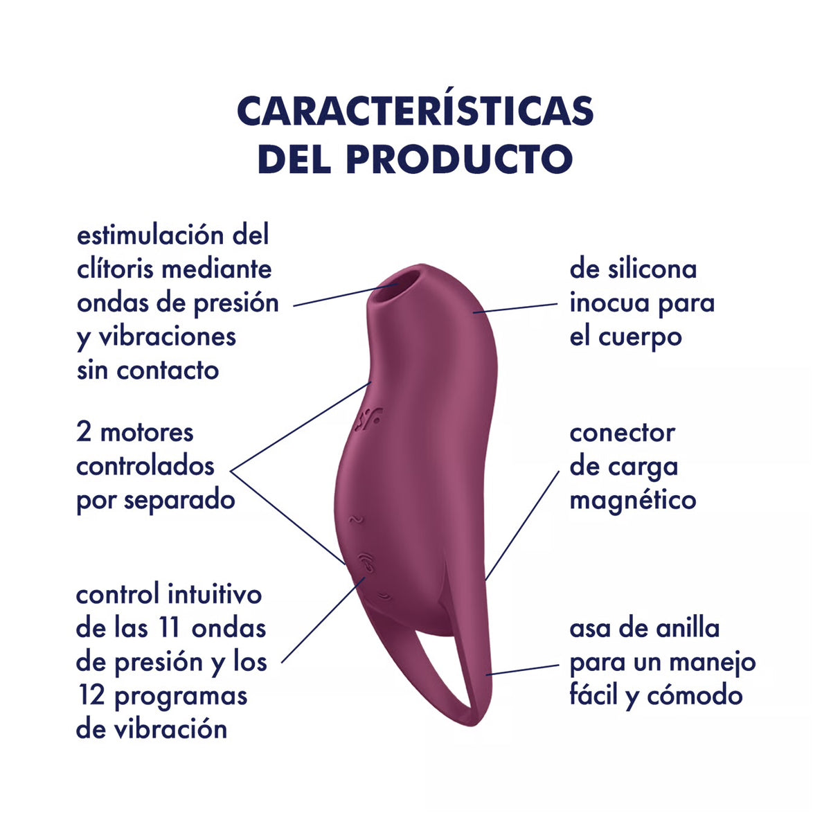 Satisfyer Pocket Pro 1 de Juguito de Calzón, dispositivo de masaje íntimo compacto y portátil en color rosa.