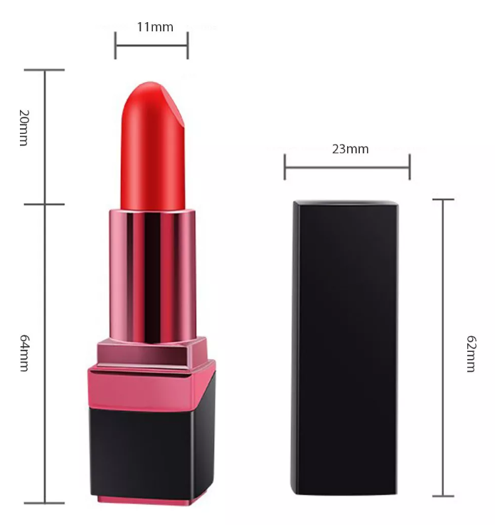 Lápiz labial vibrador estimulador de clítoris Frenesí, recargable por USB, con diseño compacto y discreto para placer íntimo.
