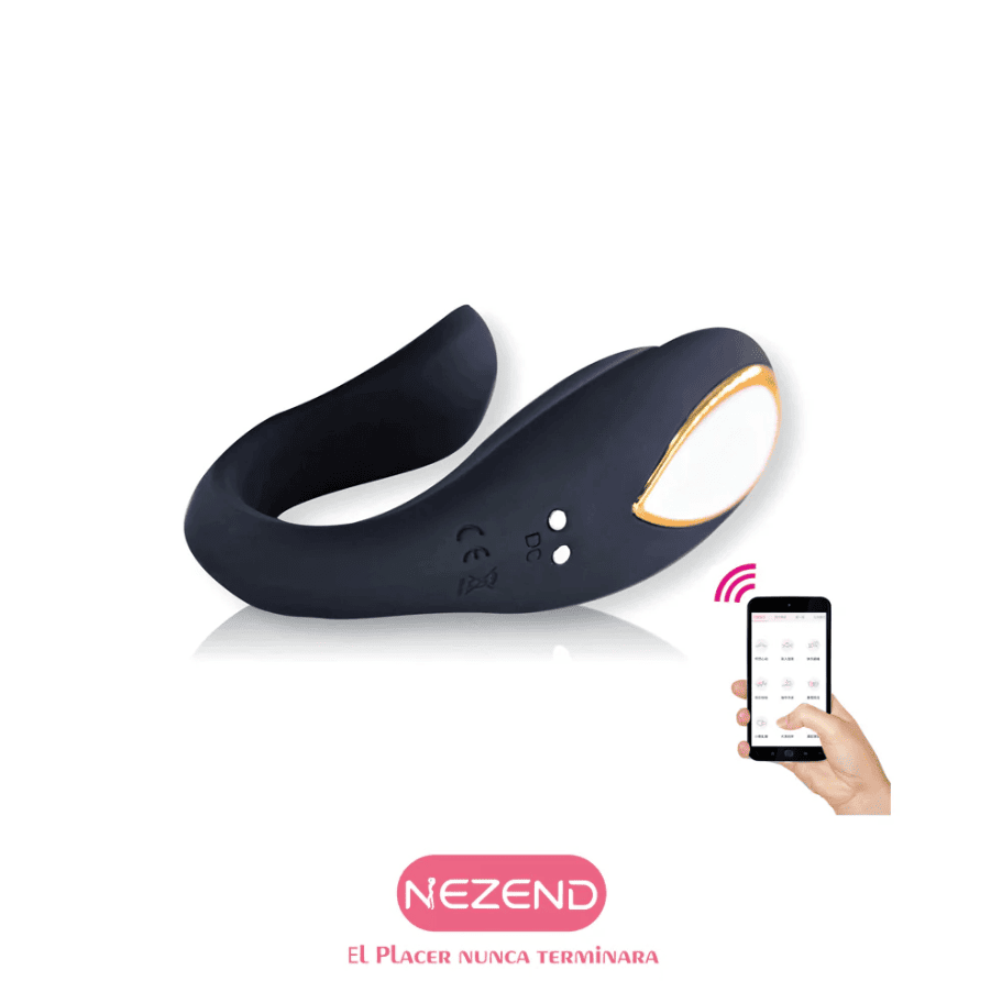 Vibrador para parejas Nezend Isa APP de SEXTOYS COLOMBIA, dispositivo compacto y elegante, diseñado para placer compartido.