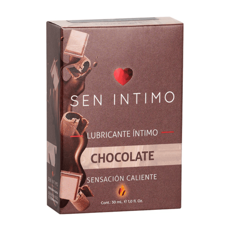 Lubricante caliente de chocolate Sen íntimo, lubricantes íntimos con textura cremosa y aroma a chocolate en envase plástico.