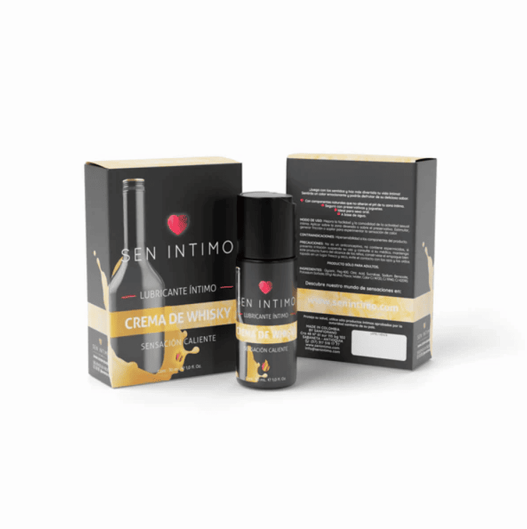 Lubricante caliente crema de whisky Sen íntimo, lubricante íntimo con efecto calor y aroma a whisky para uso personal.