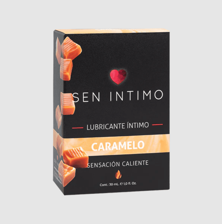 Lubricante caliente sabor a caramelo Sen íntimo, lubricante íntimo con efecto caliente para mayor comodidad y placer.