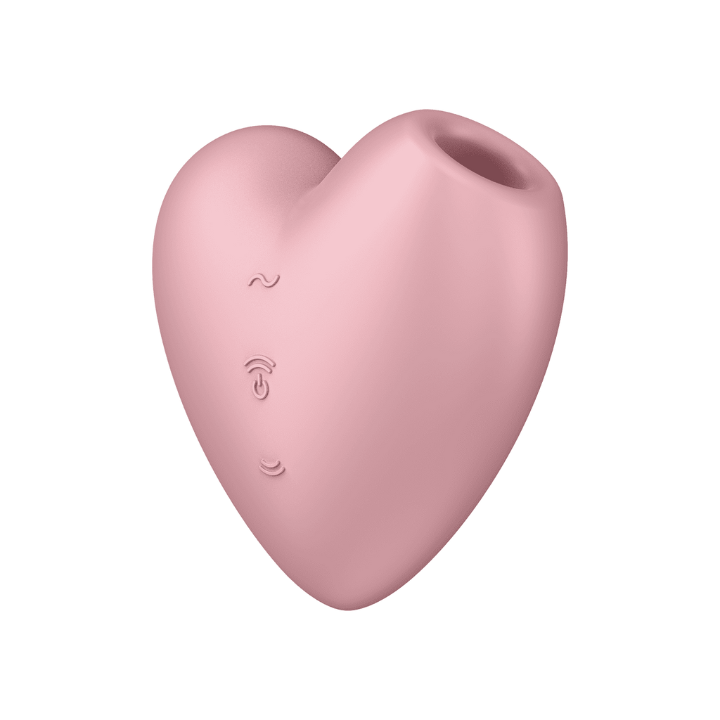 Succionador Satisfyer Cutie Heart en color rosa, con forma de corazón y diseño compacto, ideal para placer íntimo.