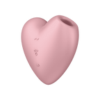 Succionador Satisfyer Cutie Heart en color rosa, con forma de corazón y diseño compacto, ideal para placer íntimo.