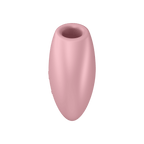 Succionador Satisfyer Cutie Heart en color rosa y rojo, con diseño en forma de corazón y textura suave para mayor comodidad.