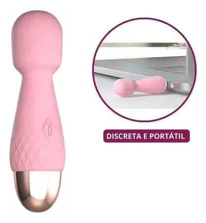 Vibrador mini Hitachi Lunara de la marca Camtoyz, con diseño compacto y funcional para placer personal.