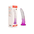 Dildo realista Morado Elara de 20.5 cm de la marca Camtoyz, con forma anatómica y detalles realistas para uso íntimo.