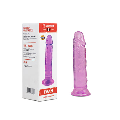 Raw Dildo Realista Evan Morado 13 cm