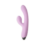 Vibrador tipo conejo Dona Fucsia de la marca juguitodecalzon, con diseño colorido y forma ergonómica para placer.