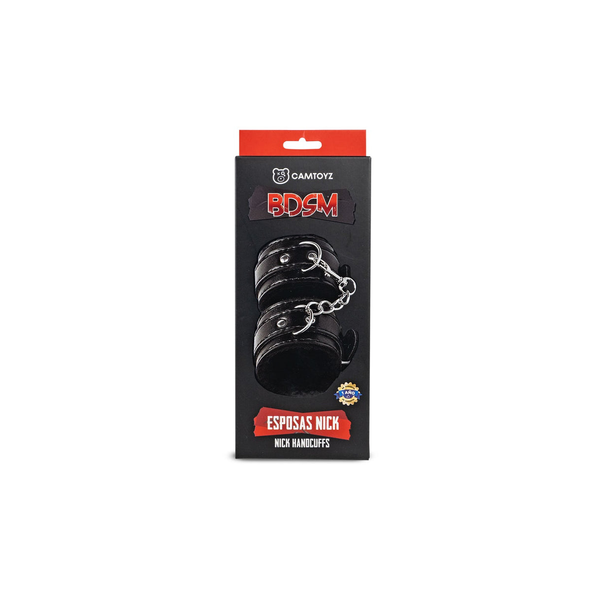 Esposas Nick de la marca Distrisex, accesorios de metal con diseño resistente y ajustable para uso en juegos de rol.