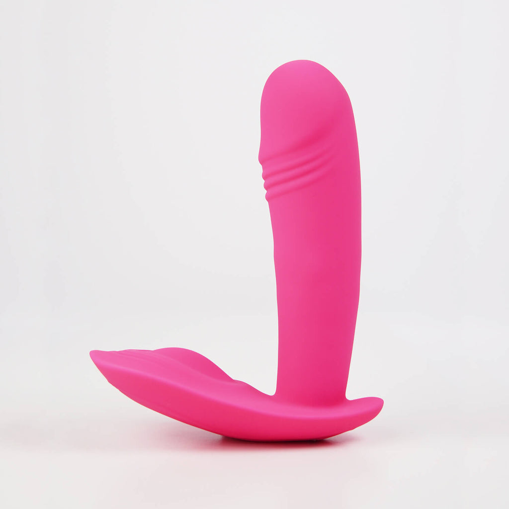 Vibrador para braguita Eusin Majestic de Camtoyz, estimulación doble con control por app, en color negro y diseño discreto.