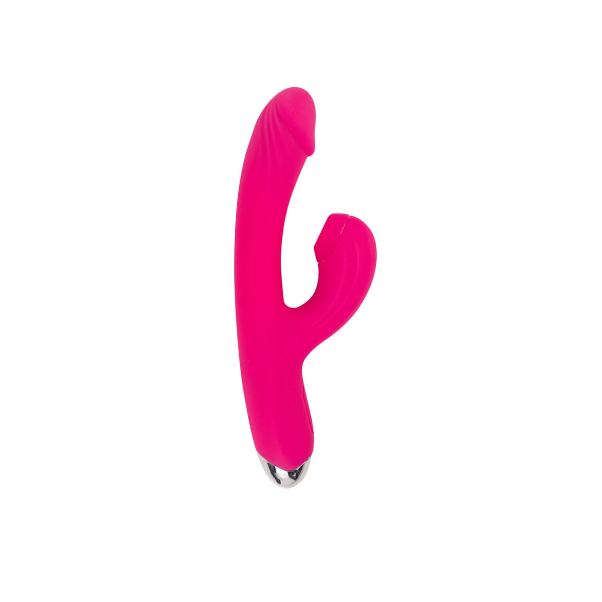 Vibrador doble de estimulación en forma de conejo de la marca Camtoyz, con diseño ergonómico y detalles en colores vibrantes.