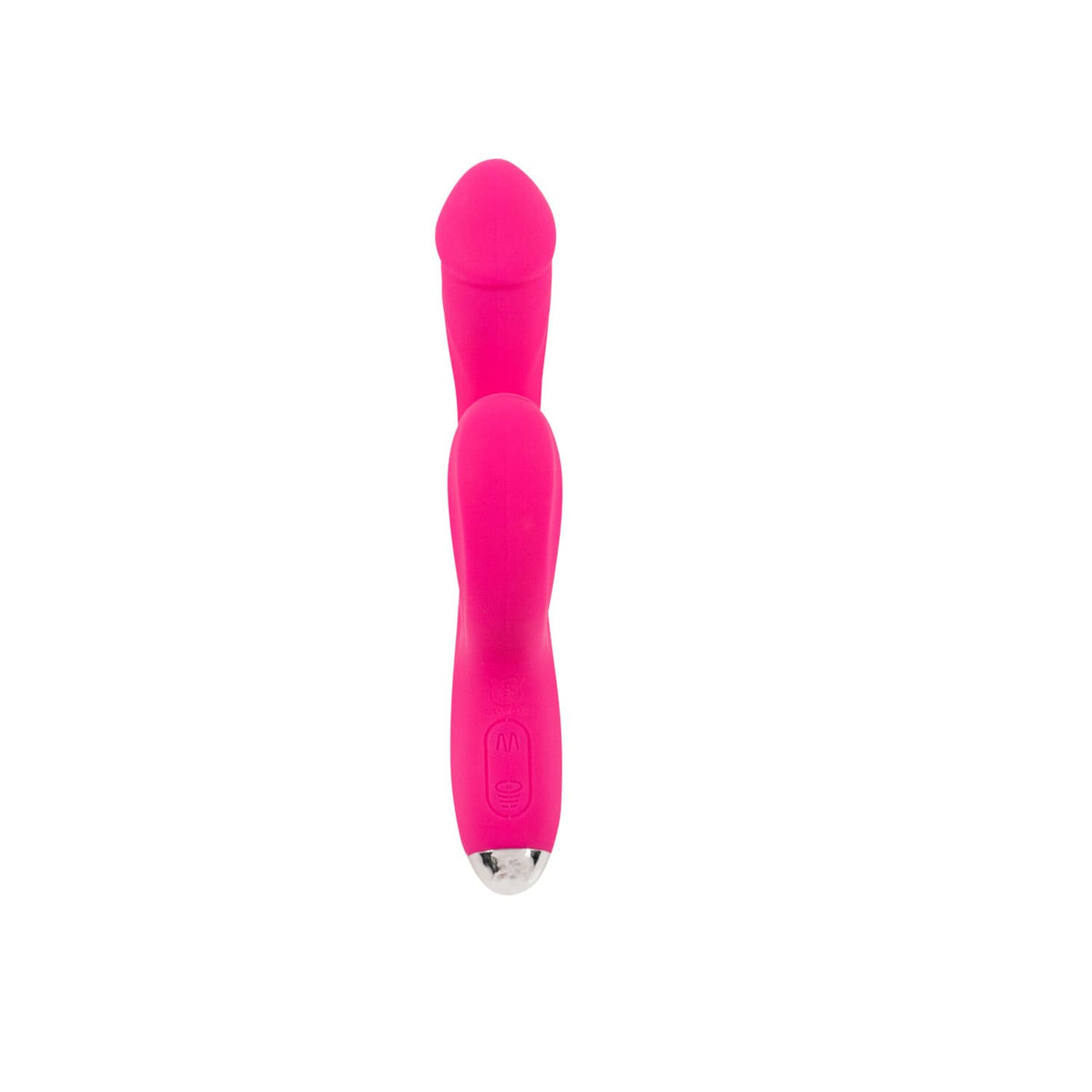 Vibrador doble de estimulación en forma de conejo de la marca Camtoyz, diseño floral y color vibrante, ideal para placer dual.