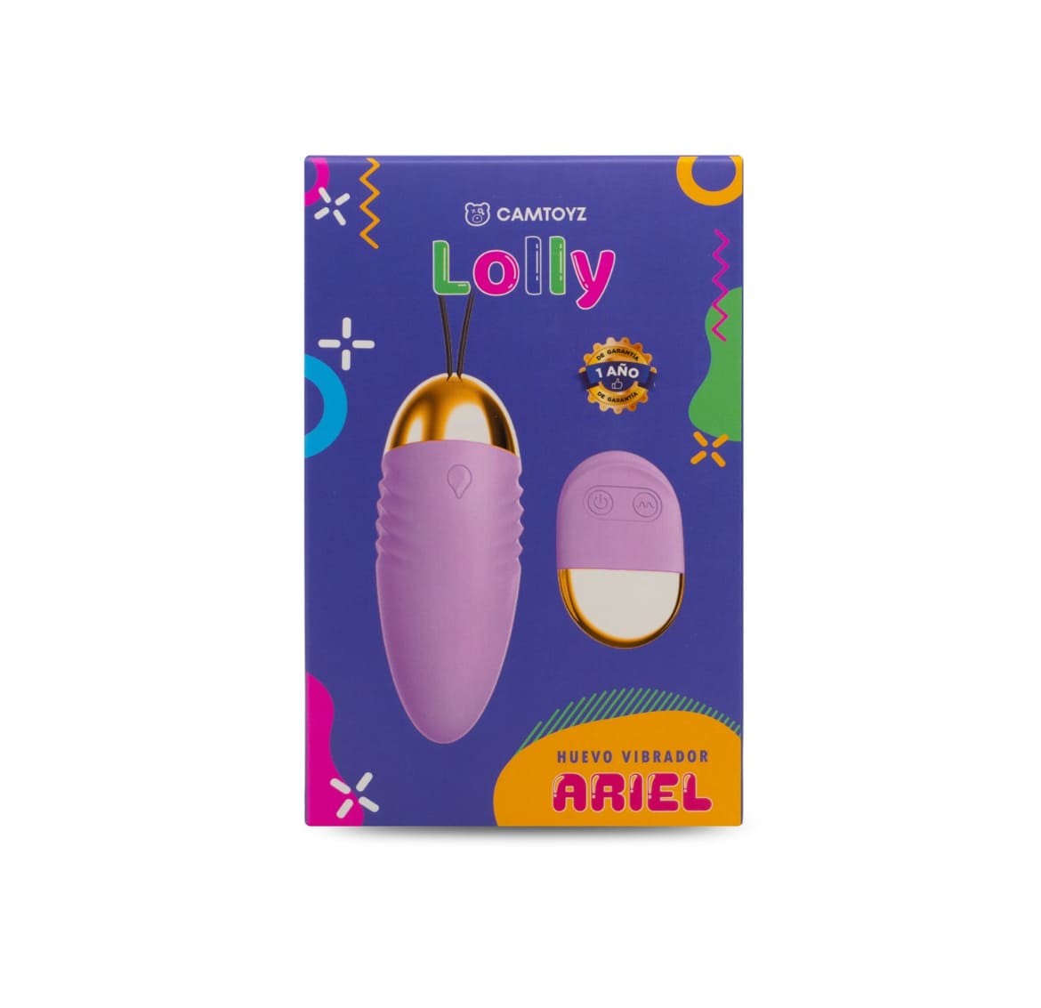 Vibrador Camtoyz Bala Vibradora Ariel de tamaño compacto y diseño ergonómico para placer íntimo, en color rosa.