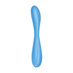 Vibrador Satisfyer G-Spot Flex 4+ en color turquesa con diseño flexible para estimulación G-Spot.