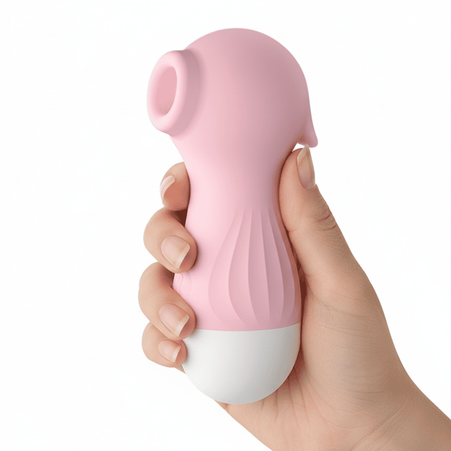 Succionador Camtoyz Nyla, dispositivo compacto y ergonómico para uso personal, con diseño moderno y control intuitivo.