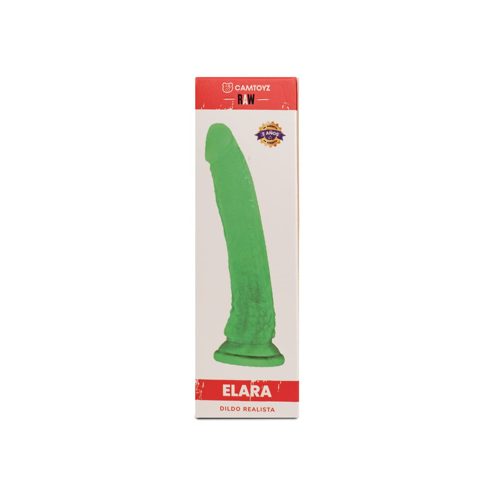 Dildo realista Camtoyz Elara de 20.5 cm, con apariencia natural y textura detallada para uso íntimo.