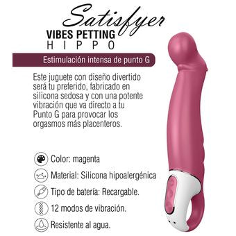 Satisfyer Vibes Petting Hippo Salmón