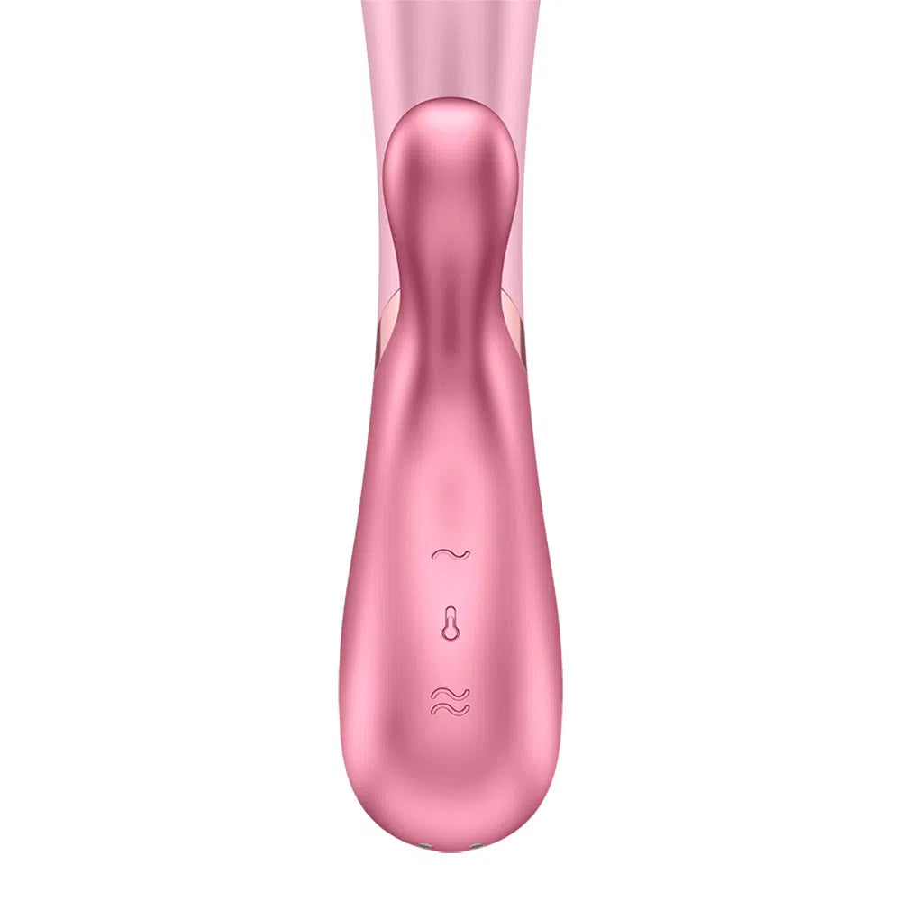 Vibrador Satisfyer Hot Lover Rosado de juguitodecalzon, con diseño ergonómico y textura suave para placer íntimo.