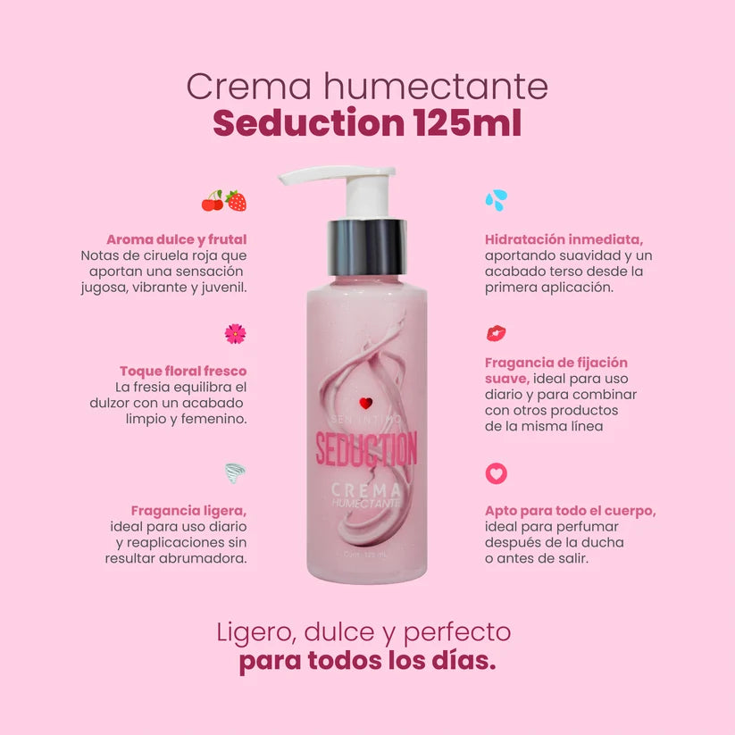 Crema Humectante Seduction con Attract 125ml – Sen Íntimo