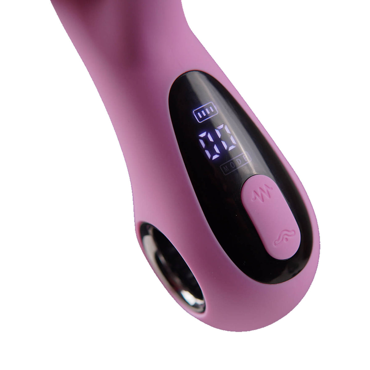 Vibrador de conejo Camtoyz Lucile Majestic Pro, con diseño ergonómico y detalles suaves, en color rosa.