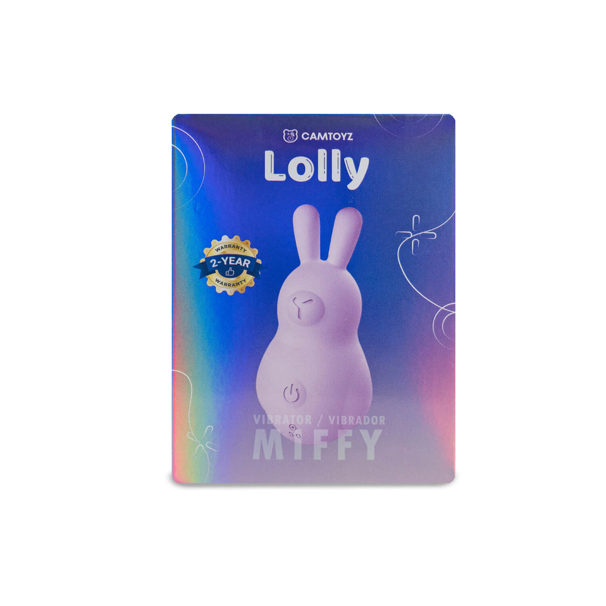 Vibrador Camtoyz Miffy, pequeño y discreto, con diseño inspirado en la figura de Miffy, ideal para uso personal.