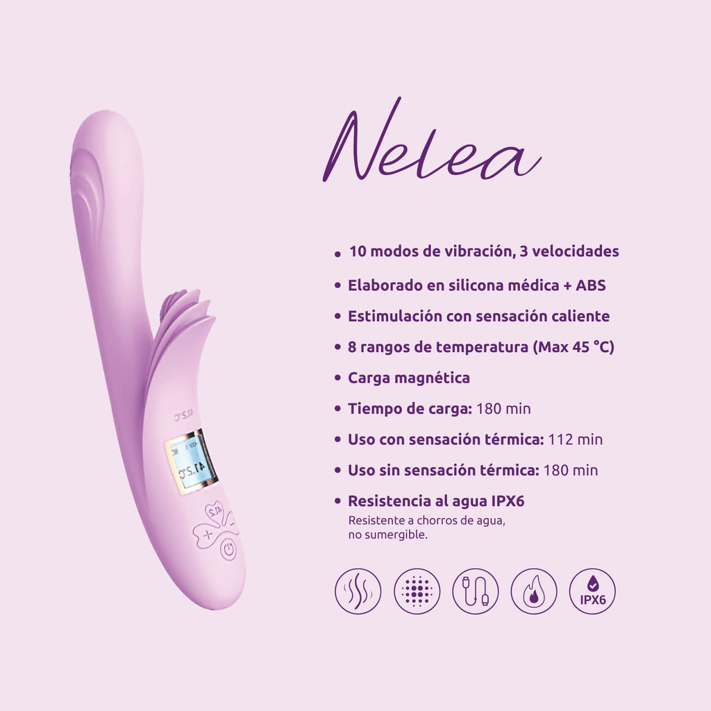 Vibrador doble con forma de conejo de la marca Juguito de Calzón, diseñado para estimulación sexual, en color rosa y textura suave.