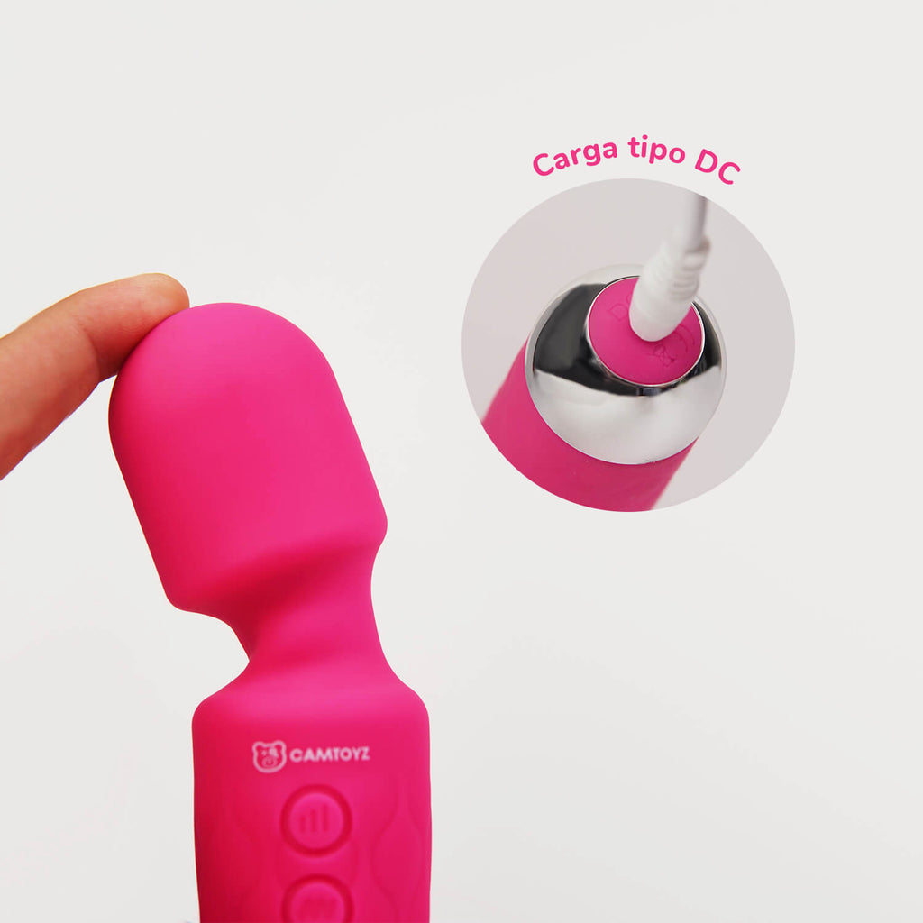 Vibrador tipo Hitachi Noah Majestic CamToyz de color morado, varita mágica masajeadora potente y ergonómica para placer.