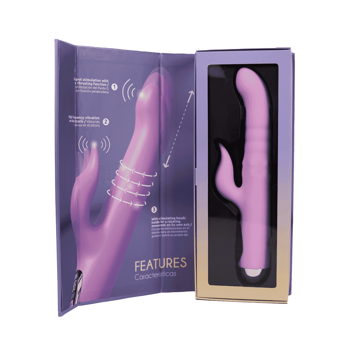 Vibrador Osma Majestic Pro de forma de conejo de la marca Camtoyz, diseño ergonómico y elegante para placer.
