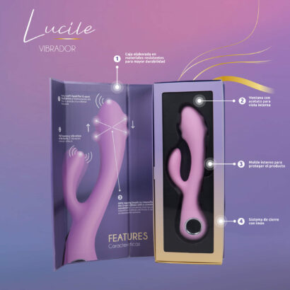 Vibrador Osma Majestic Pro de forma de conejo de la marca Camtoyz, con detalles en color rosa y tamaño compacto.