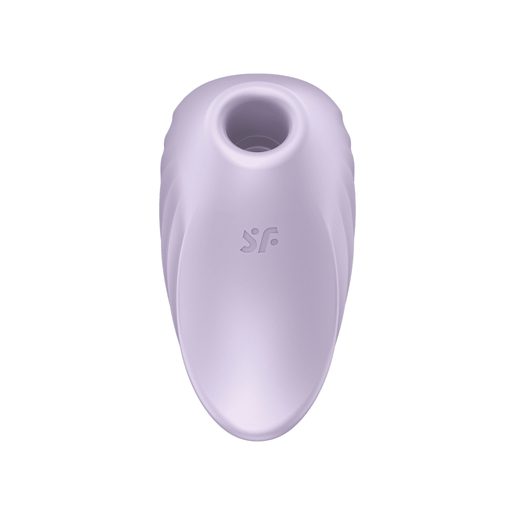 Succionador Satisfyer Pearl Diver en color violeta, con diseño compacto y ergonómico para uso personal.