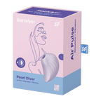 Succionador Satisfyer Pearl Diver de color violeta, diseño ergonómico y compacto para placer personal.