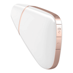 Succionador Satisfyer Love Triangle en color blanco, con diseño ergonómico para placer y estimulación.
