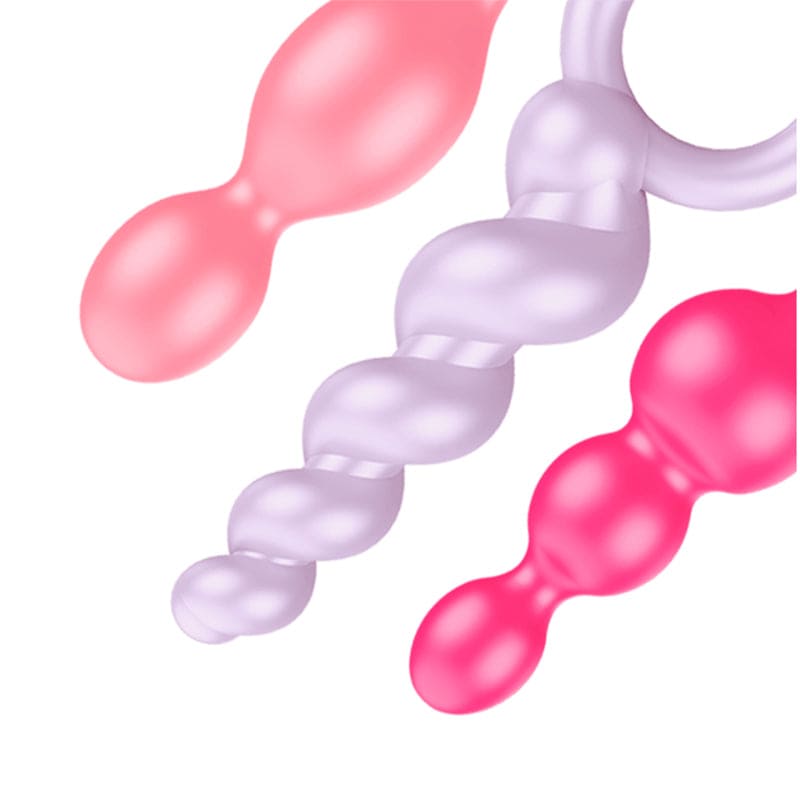 Plug anal Satisfyer Booty Call en colores Bali, diseñado para placer y comodidad, con forma ergonómica y suave material.