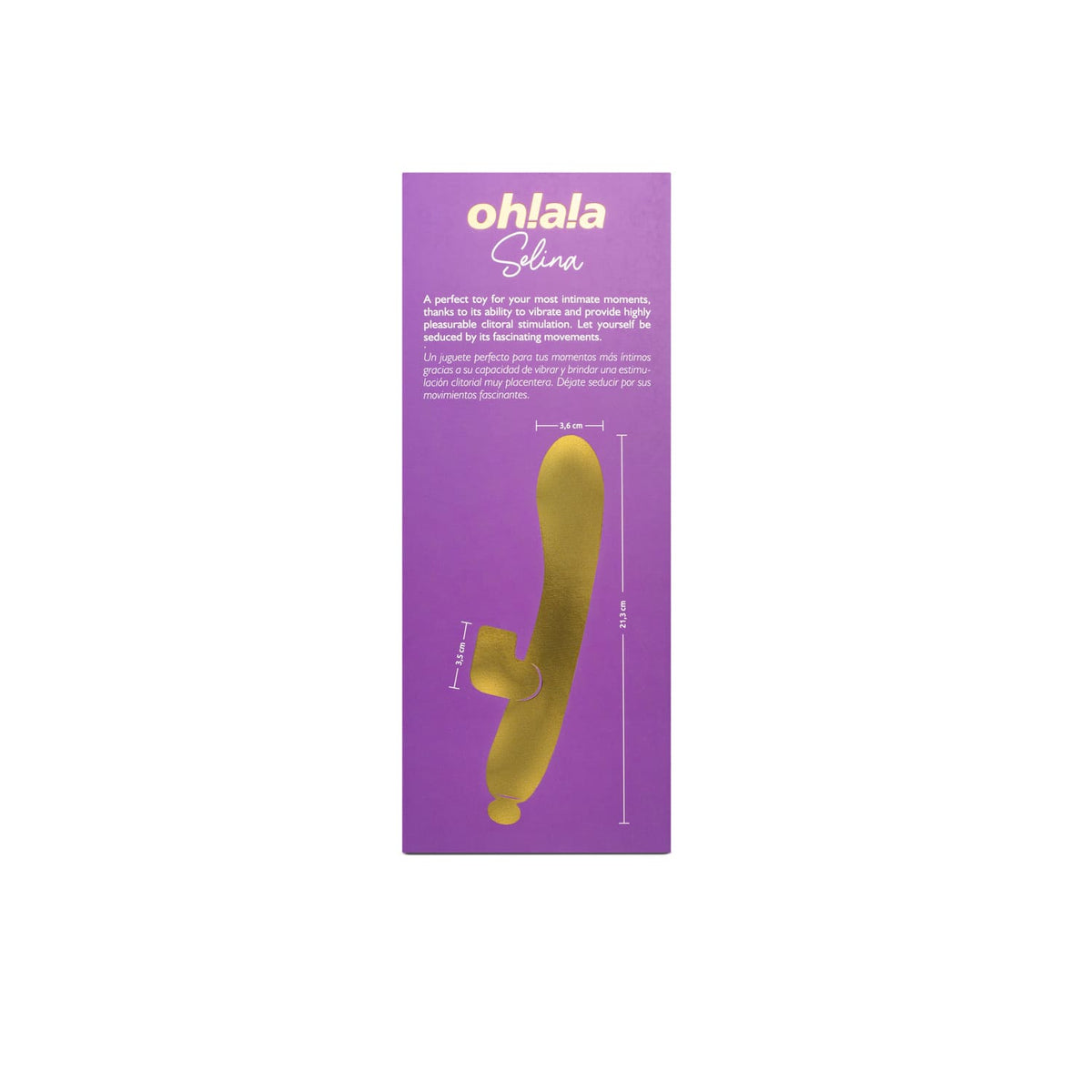 Vibrador doble Selina de Juguito de Calzón con diseño ergonómico y texturizado para placer íntimo y estimulante.